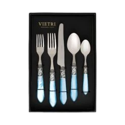 Aladdin Antique Light Blue Five-Piece Place Setting – Set Of 4