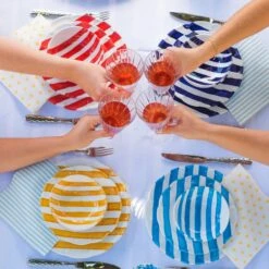 Amalfitana Cobalt Stripe Salad Plate 7 Amalfitana Cobalt Stripe Salad Plate -Vietri AMA 4101C 4 1800x1800