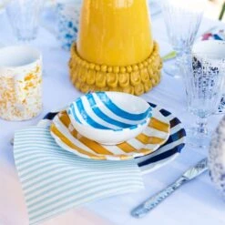 Amalfitana Yellow Stripe Salad Plate -Vietri AMA 4101Y 2 1800x1800