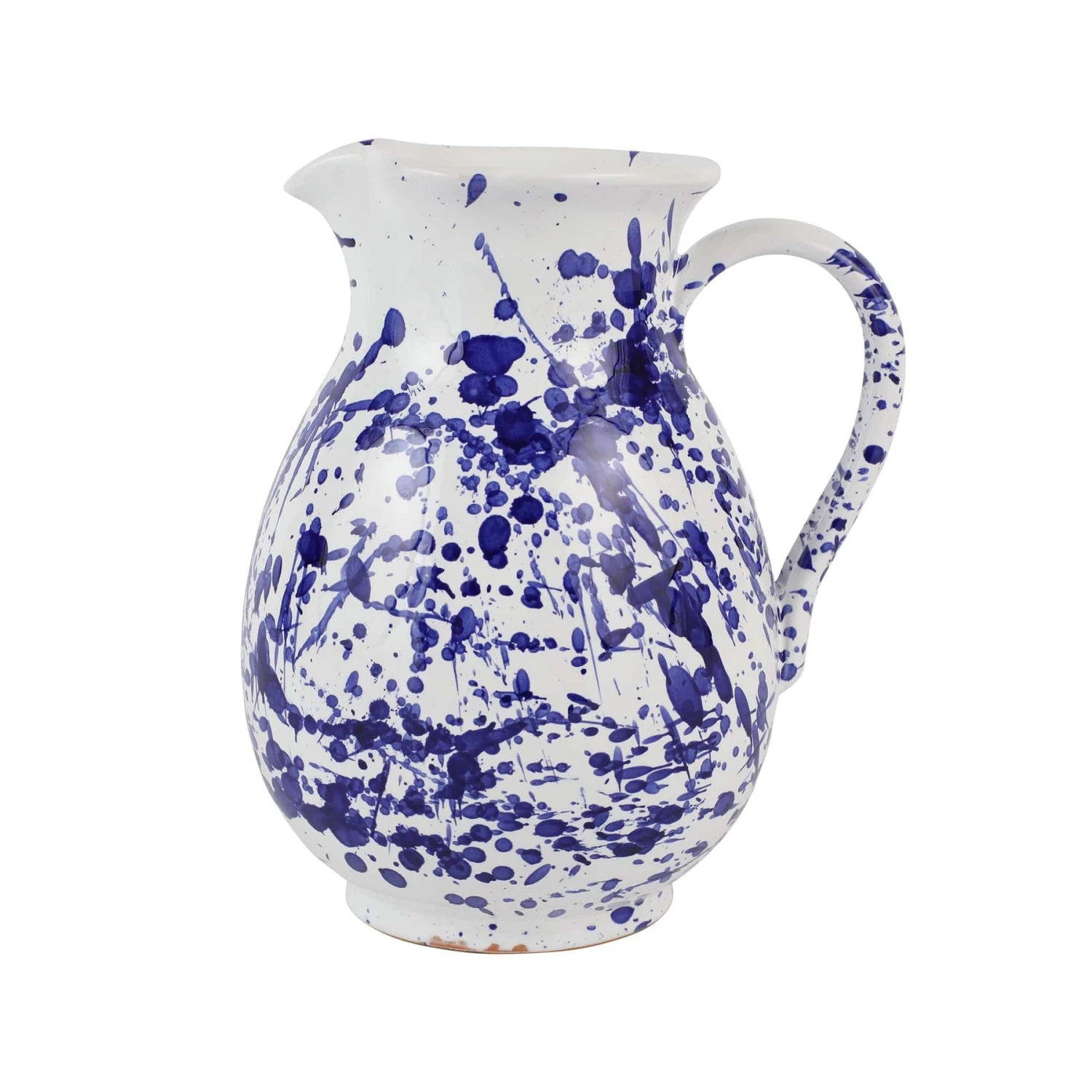 Amalfitana Cobalt Splatter Pitcher 1 Amalfitana Cobalt Splatter Pitcher