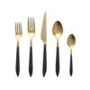 Ares Oro & Black Five-Piece Place Setting