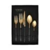 Ares Oro & Black Five-Piece Place Setting – Set Of 4