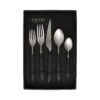 Ares Argento & Black Five-Piece Place Setting – Set Of 4