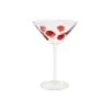 Drop Red Martini Glass