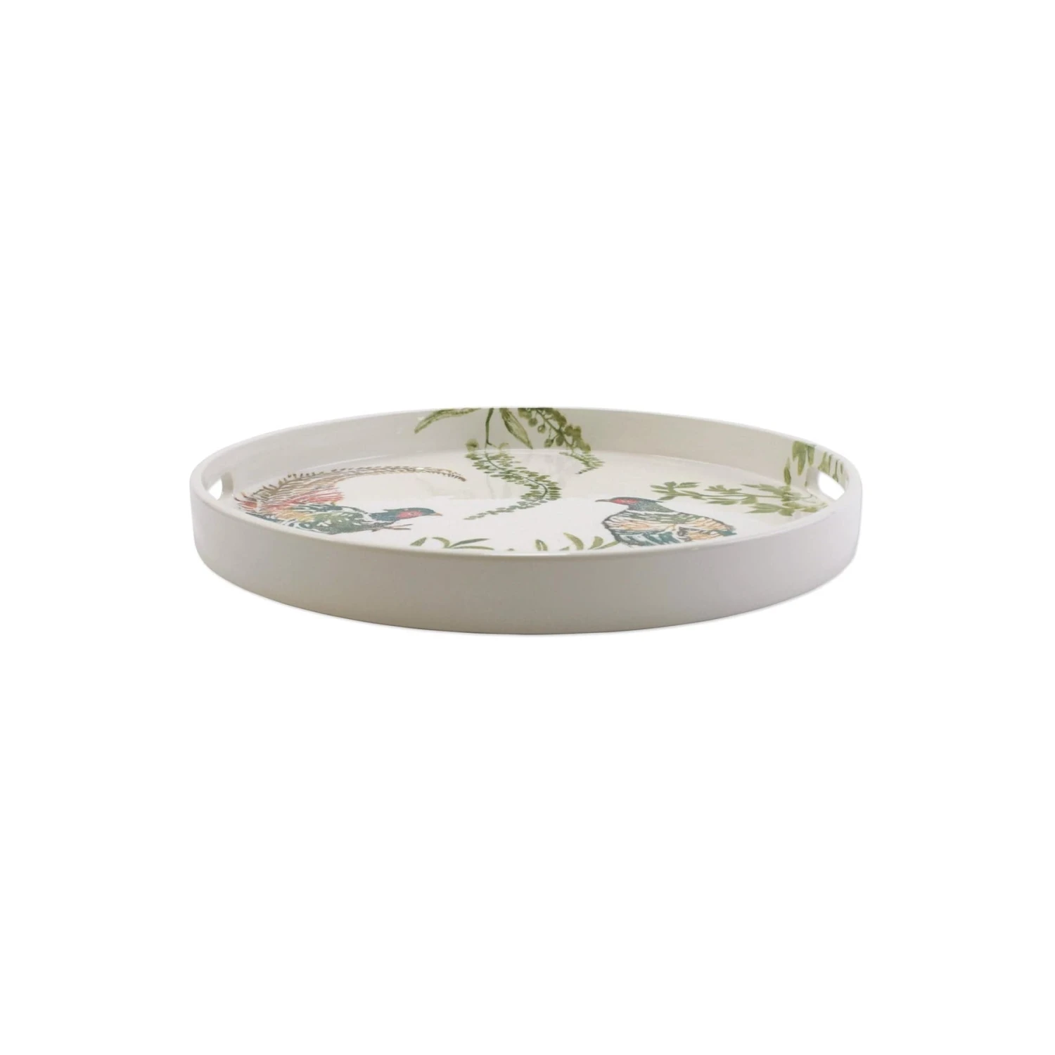 Fauna Pheasants Handled Round Tray 2 Fauna Pheasants Handled Round Tray - Image 2