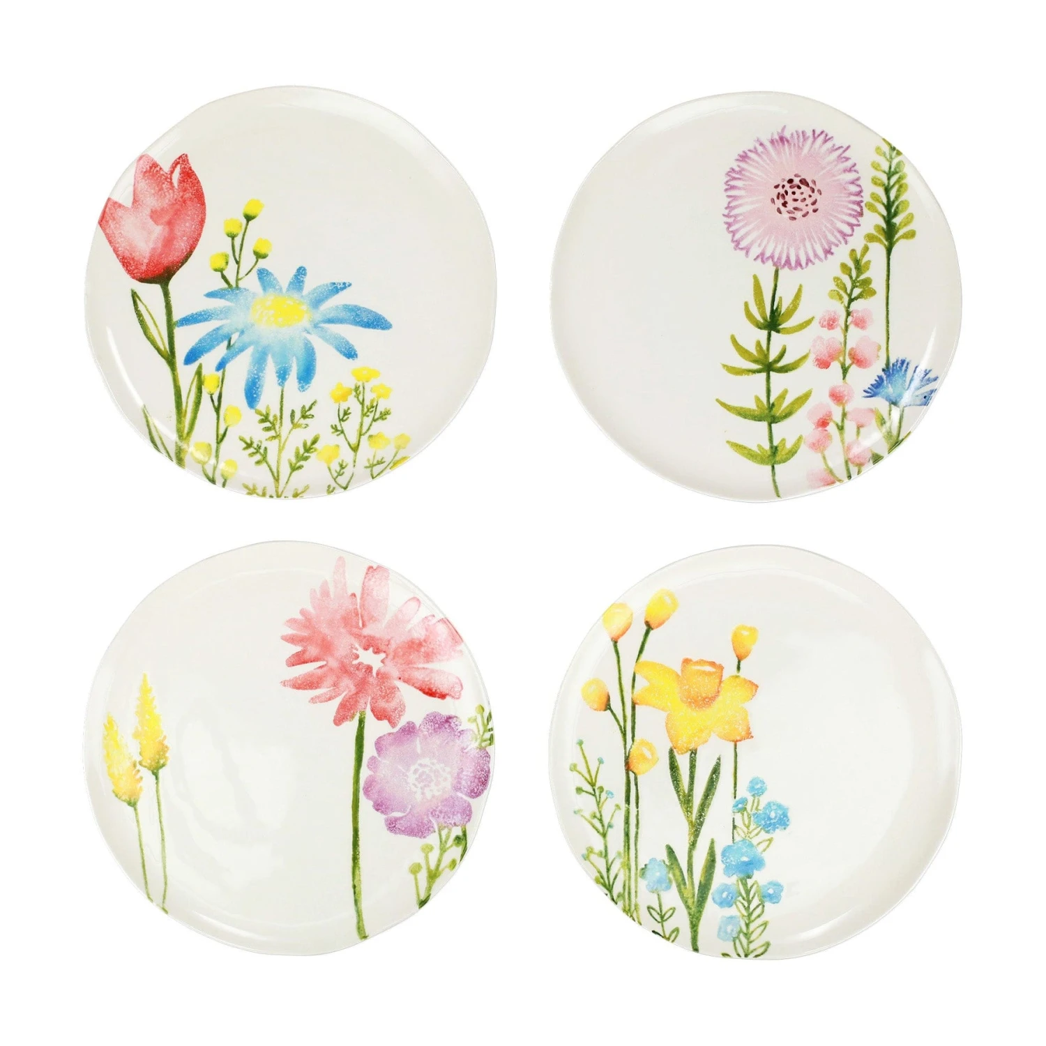 Fiori Di Campo Assorted Dinner Plates - Set Of 4 1 Fiori Di Campo Assorted Dinner Plates - Set Of 4