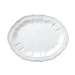 Incanto White Baroque Small Oval Platter