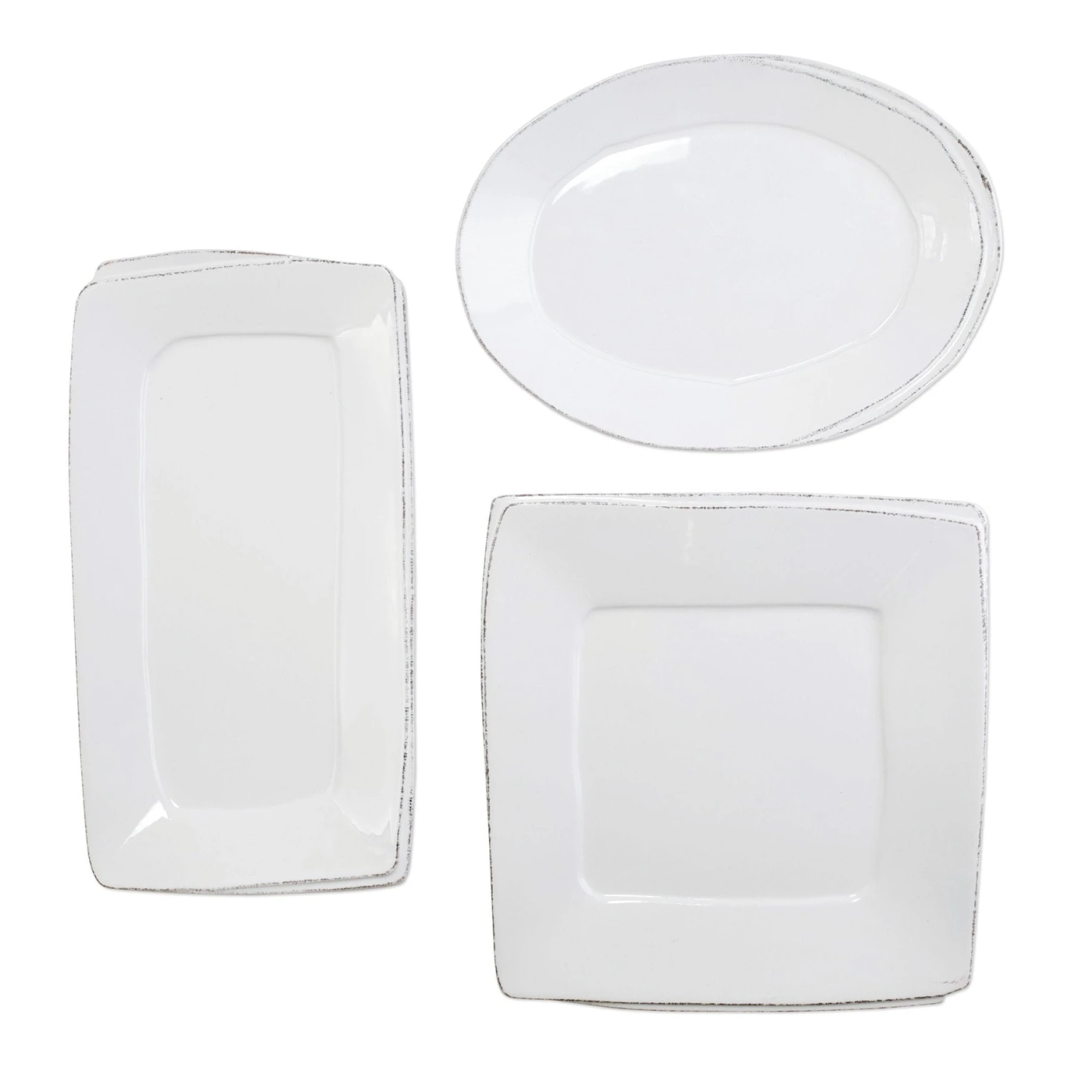 Lastra White 3-Piece Serveware Set 1 Lastra White 3-Piece Serveware Set