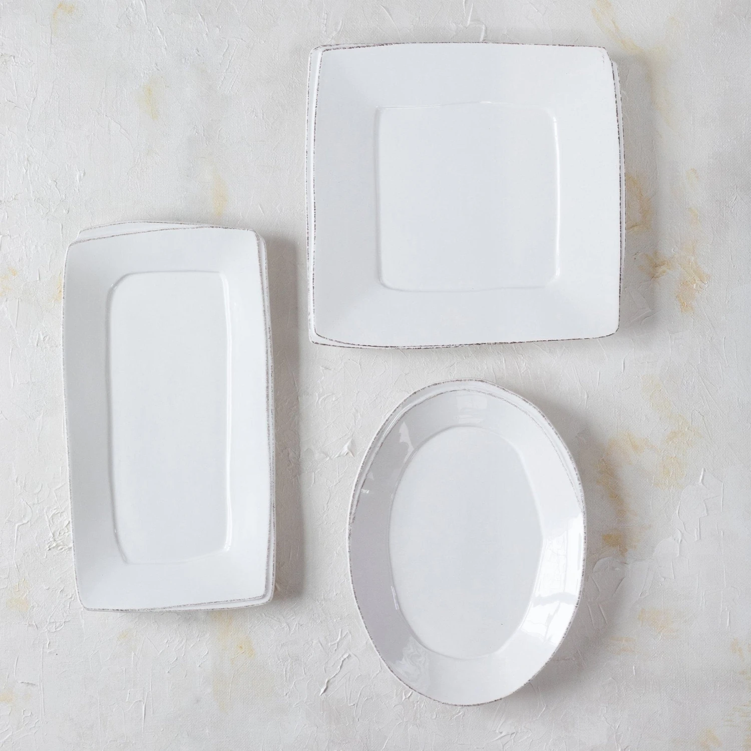 Lastra White 3-Piece Serveware Set 2 Lastra White 3-Piece Serveware Set - Image 2