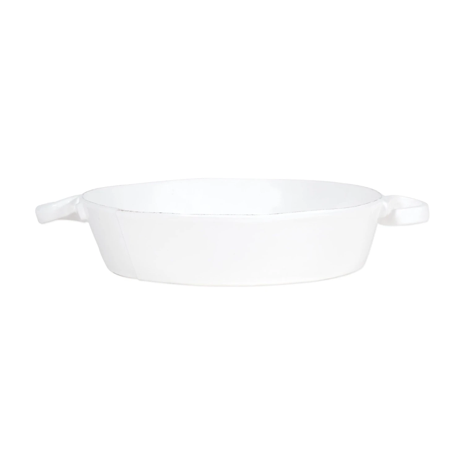 Lastra White Handled Round Baker 1 Lastra White Handled Round Baker