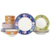 Melamine Campagna Assorted Sixteen-Piece Place Setting