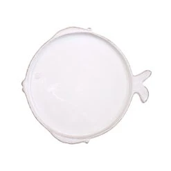 Melamine Lastra Fish White Salad Plate