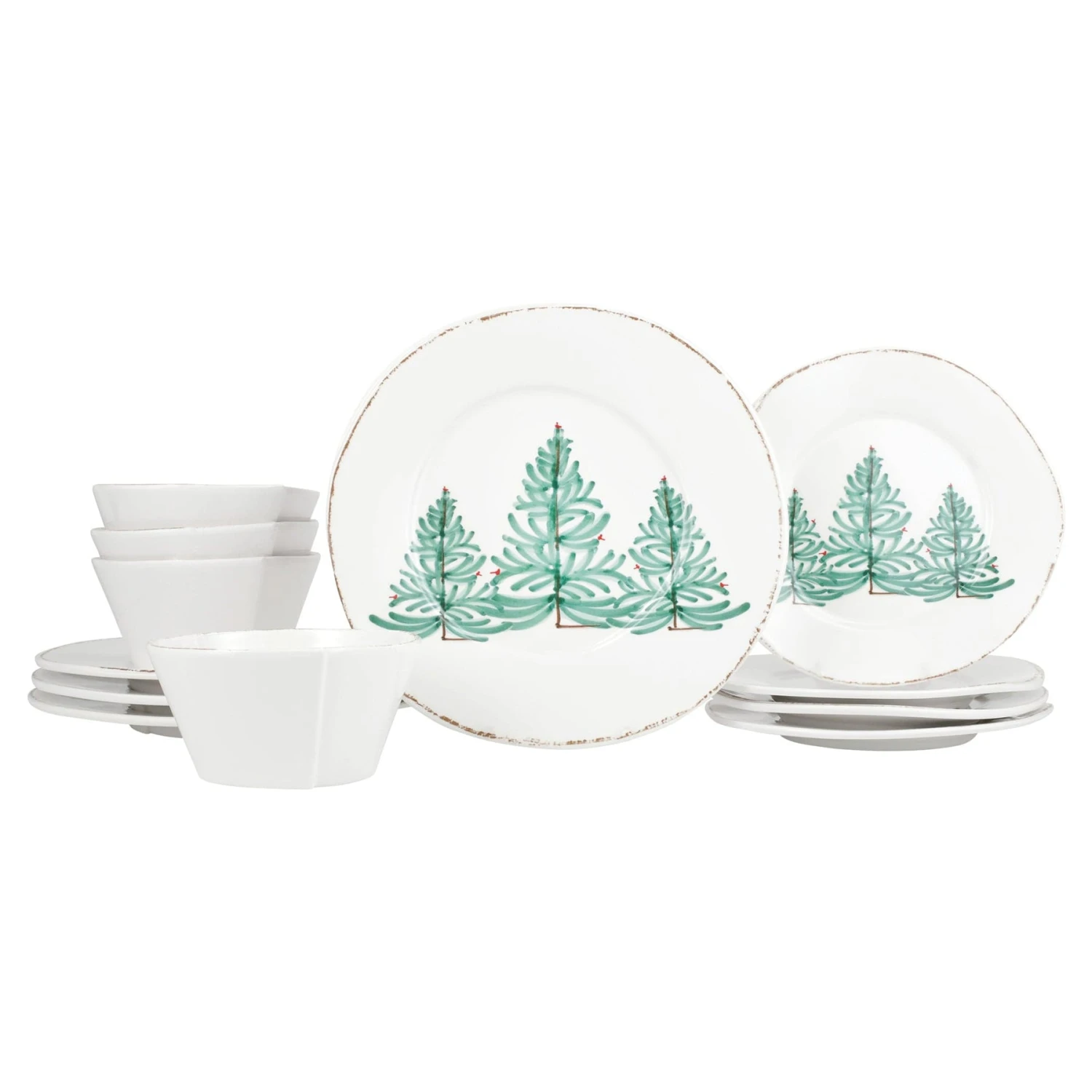 Melamine Lastra Holiday Twelve-Piece Place Setting 1 Melamine Lastra Holiday Twelve-Piece Place Setting