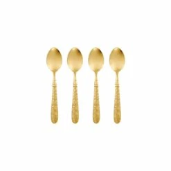 Martellato Gold Demitasse Spoons - Set Of 4