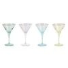 Rainbow Assorted Martini Glasses - Set Of 4