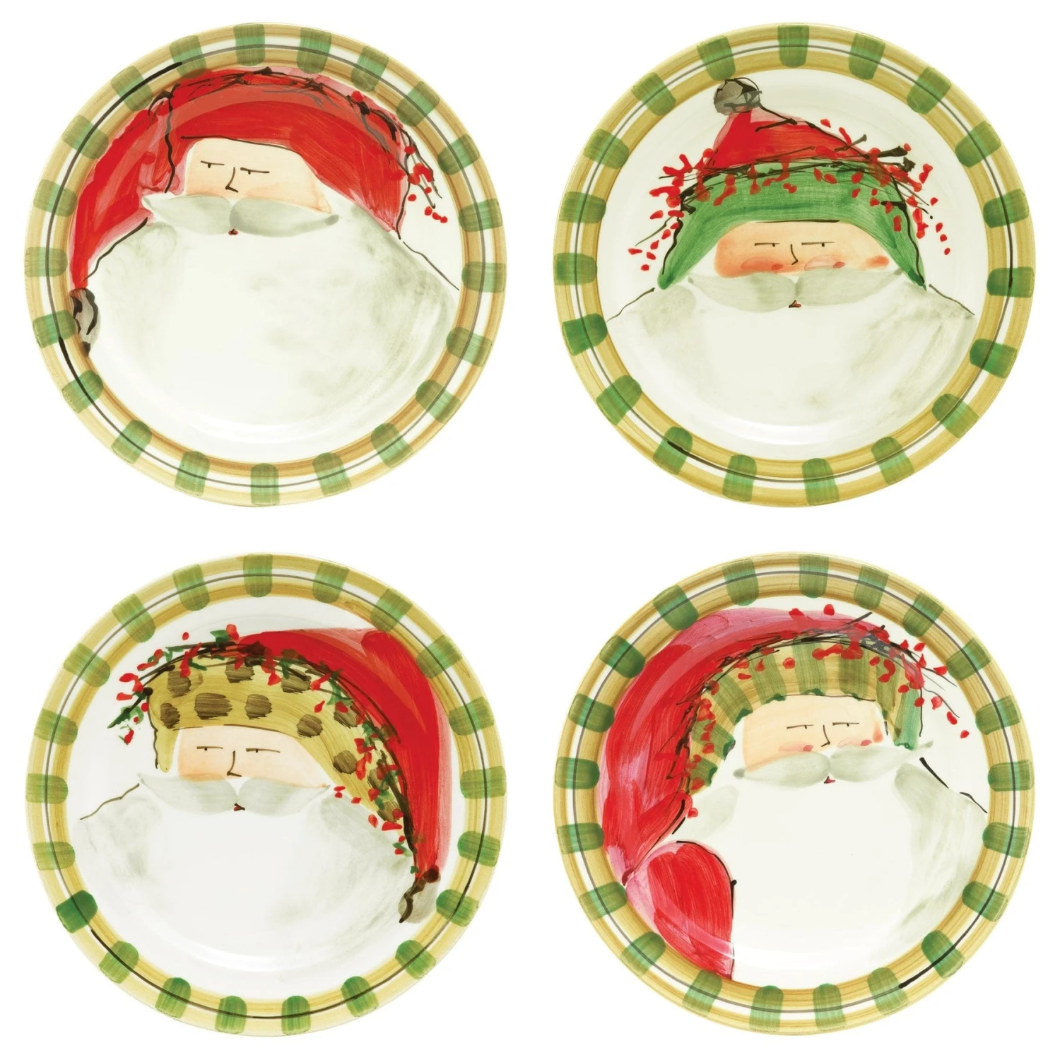 Old St. Nick Assorted Dinner Plates - Set Of 4 1 Old St. Nick Assorted Dinner Plates - Set Of 4