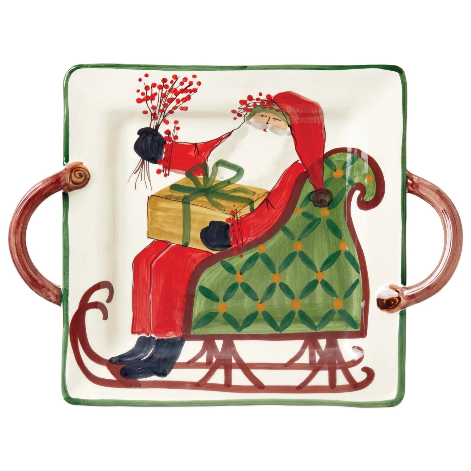 Old St. Nick Handled Square Platter 1 Old St. Nick Handled Square Platter