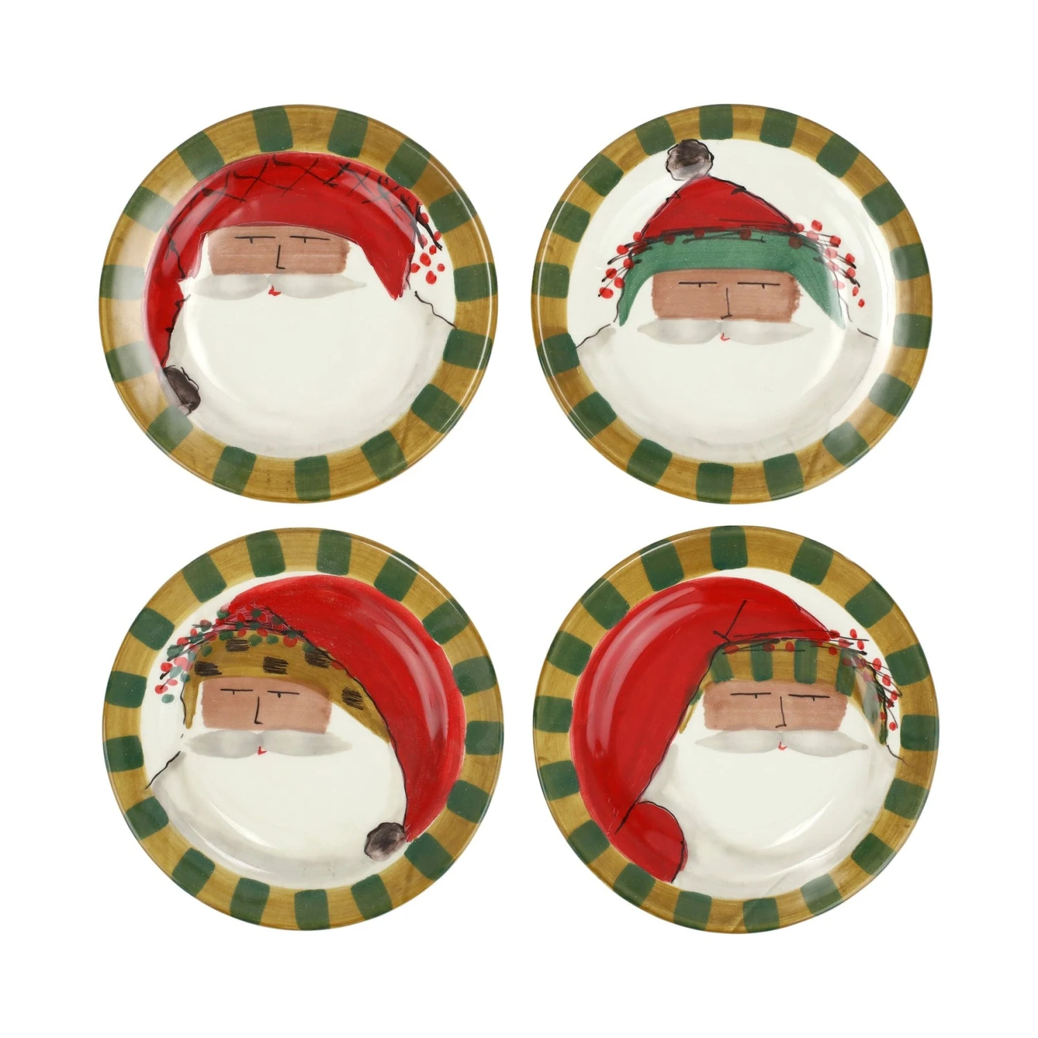 Old St. Nick Multicultural Assorted Round Salad Plates - Set Of 4 1 Old St. Nick Multicultural Assorted Round Salad Plates - Set Of 4