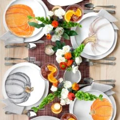 Pumpkins Salad Plate - Gray Medium Pumpkin -Vietri PKN 9701D LSALT 1 1800x1800