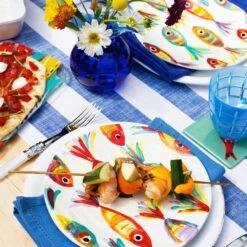 Pesci Colorati Salad Plate 9 Pesci Colorati Salad Plate -Vietri PSE 7801 LSALT 8 1800x1800
