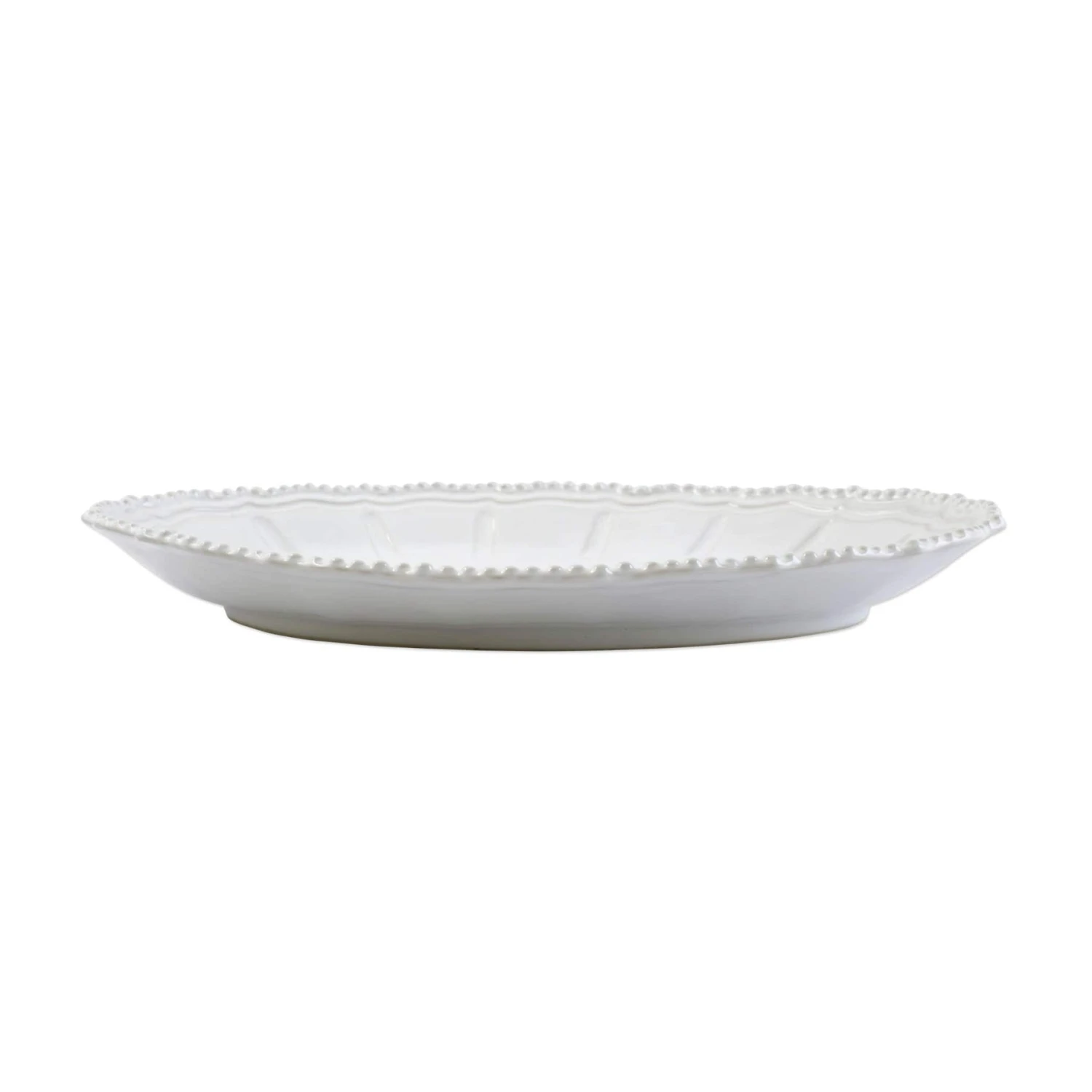 Incanto Stone White Baroque Large Oval Shallow Bowl 2 Incanto Stone White Baroque Large Oval Shallow Bowl - Image 2