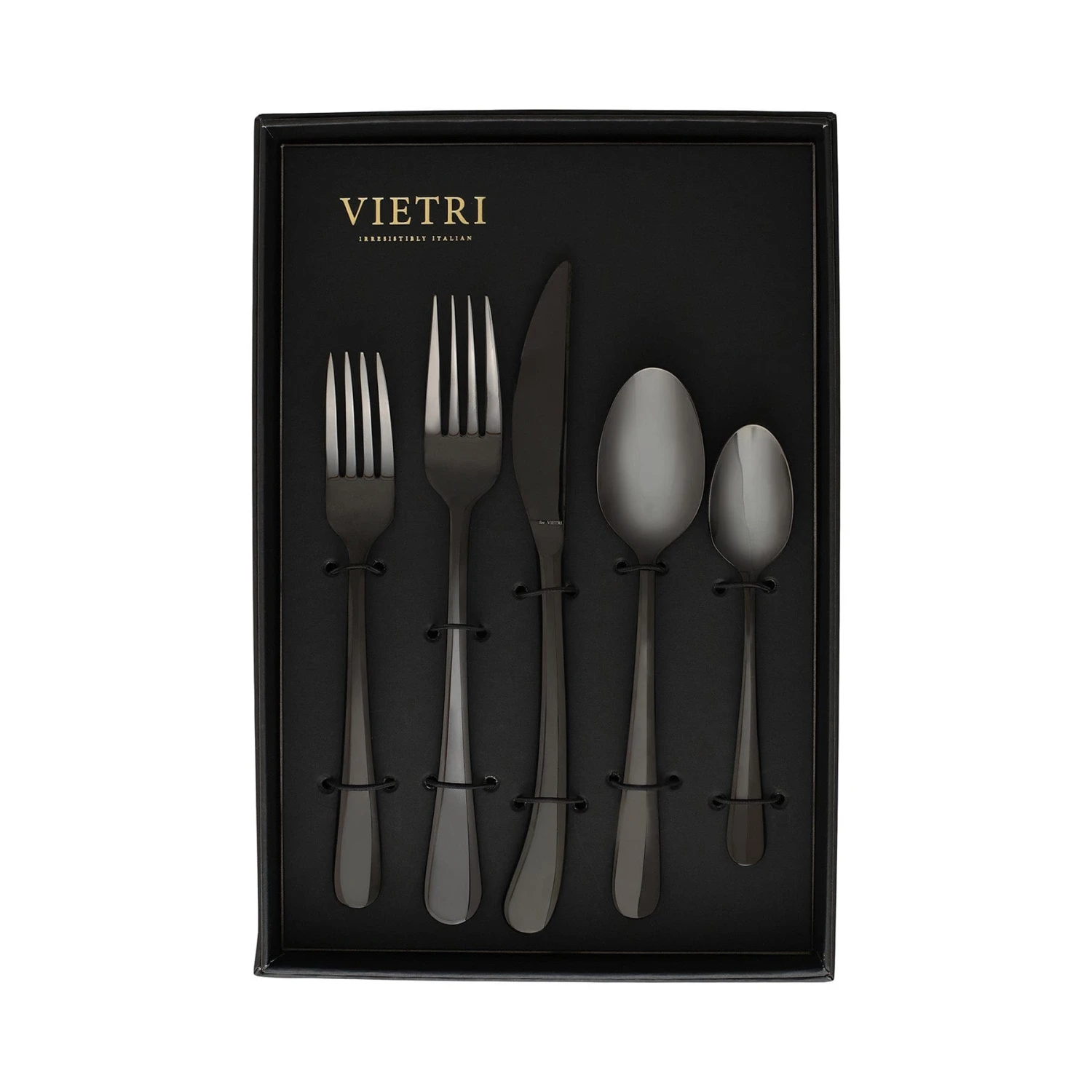 Settimocielo Nero Five-Piece Place Setting – Set Of 4 1 Settimocielo Nero Five-Piece Place Setting – Set Of 4