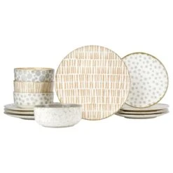 Earth Assorted 12-Piece Place Setting