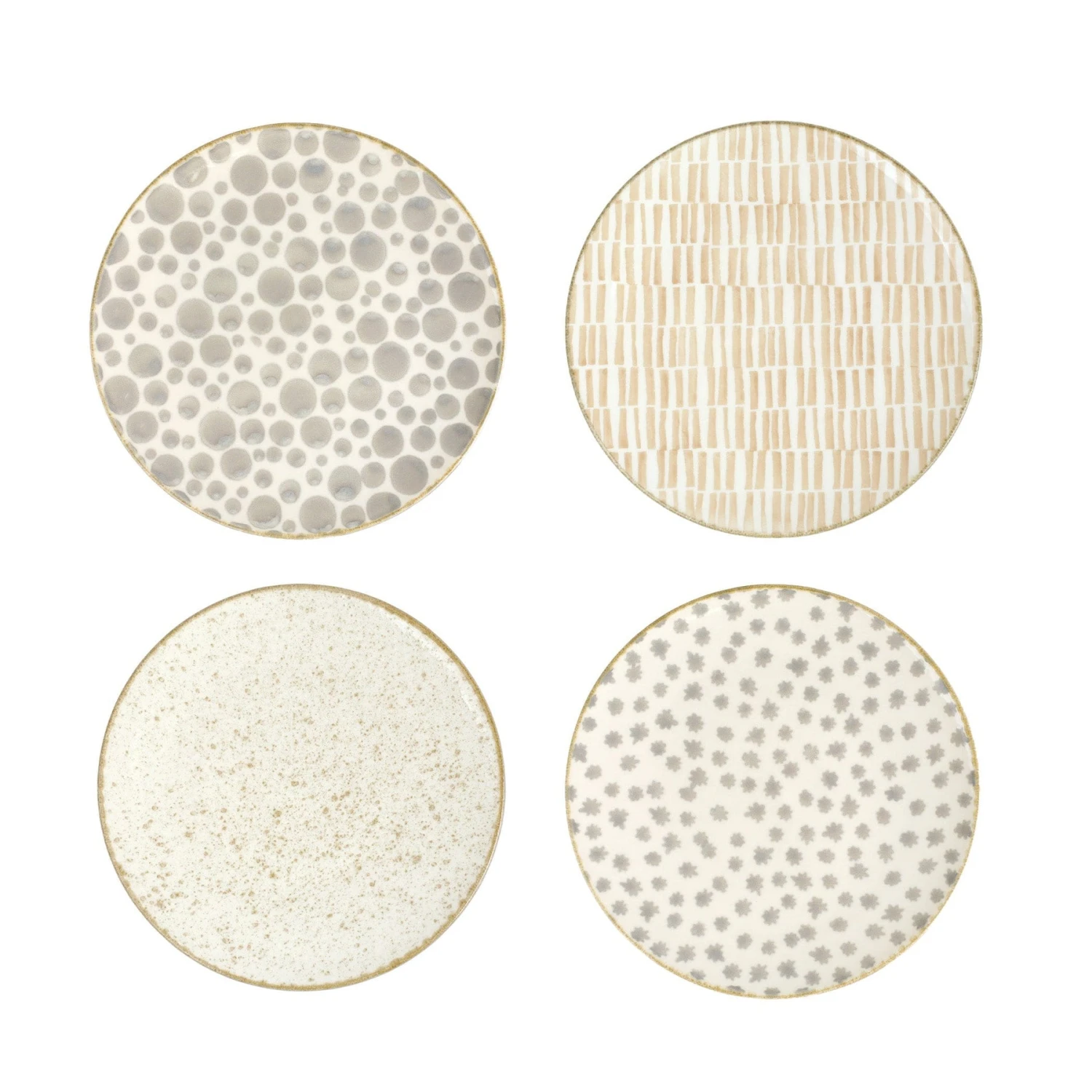 Earth Assorted Salad Plates - Set Of 4 1 Earth Assorted Salad Plates - Set Of 4