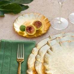 Baroque Glass Gold Cocktail Plate -Vietri VPAS 5219G 3 1800x1800