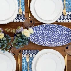 Santorini Flower Narrow Oval Platter -Vietri VSAN 003029 2100 web3 1800x1800