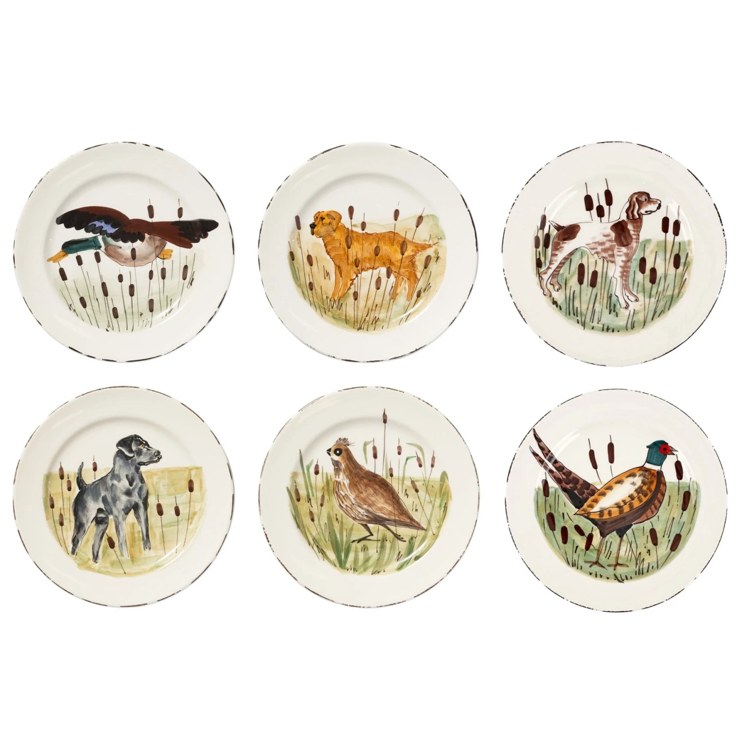 Wildlife Assorted Dinner Plates - Set Of 6 1 Wildlife Assorted Dinner Plates - Set Of 6