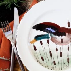 Wildlife Mallard Dinner Plate -Vietri WDL 7800M LSALT 5 1800x1800