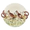 Wildlife Quail Handled Scallop Bowl