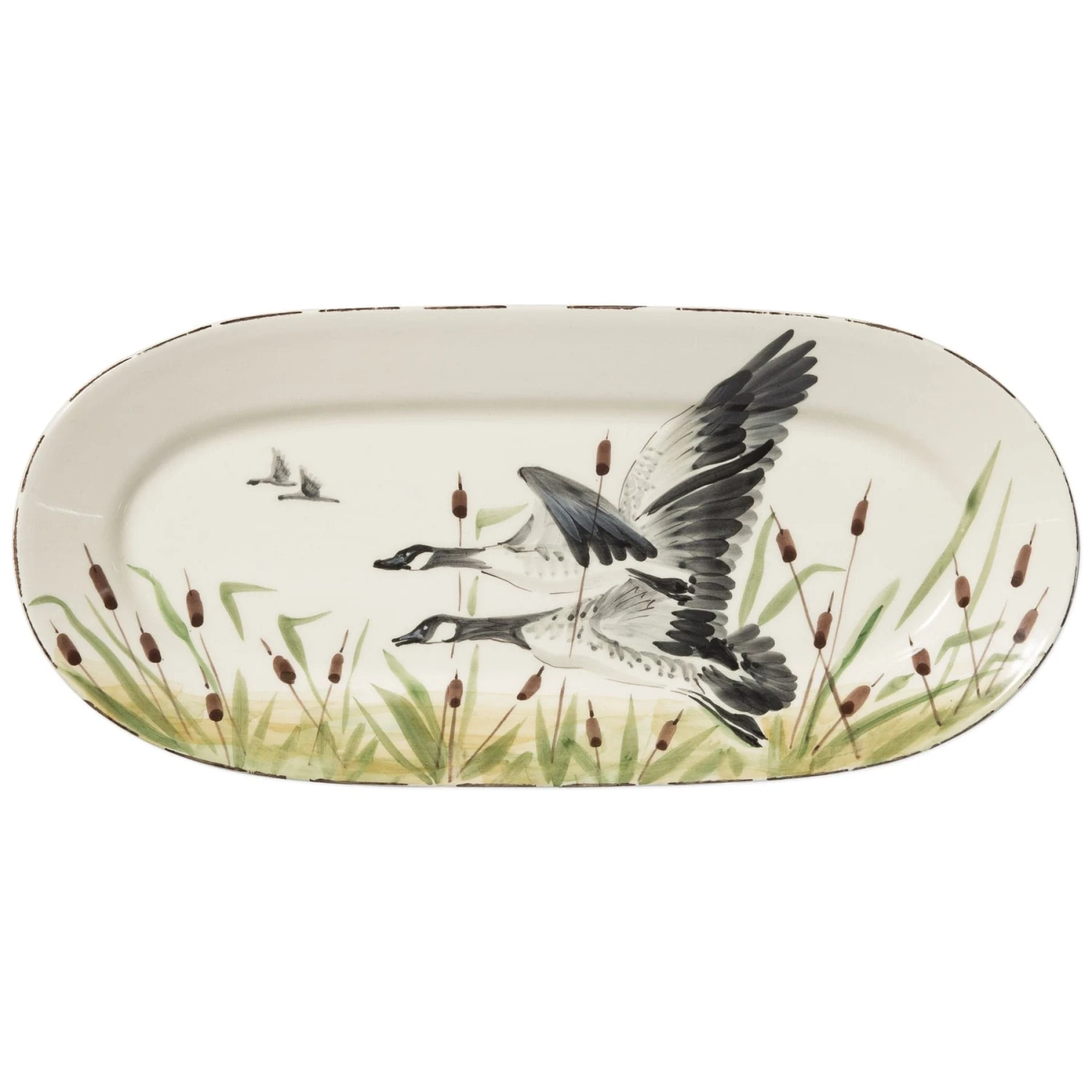 Wildlife Geese Small Oval Platter 1 Wildlife Geese Small Oval Platter