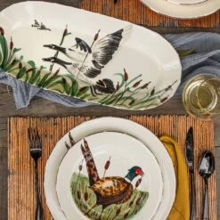Wildlife Geese Small Oval Platter 7 Wildlife Geese Small Oval Platter -Vietri WDL 7877 6 1800x1800
